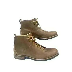 UGG Keaton Men's Brown Leather Sheepskin Lined Chukka Boots Size US 14/EUR 48.5